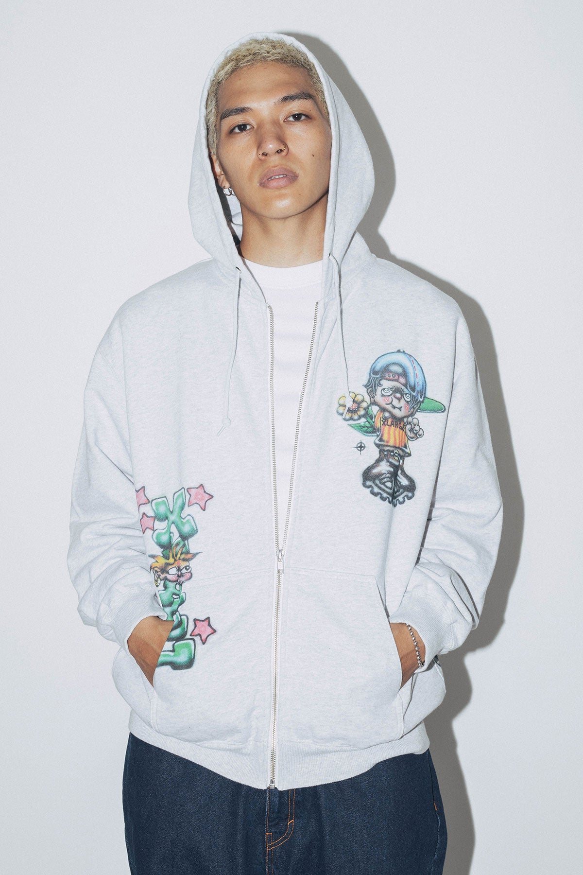 PAINTING ZIP UP SWEATSHIRT - Ash | Xlarge AU – XLarge Brand