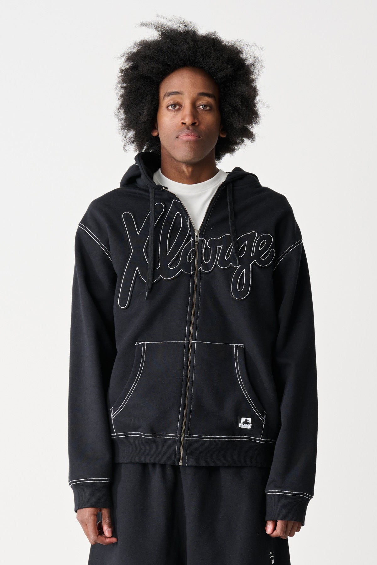 XLARGE エクストララージ SCRIPT ZIP-THRU HOODIE フーディ SCRIPT ZIP-THRU HOODIE - BLACK | Xlarge AU – XLarge Brand