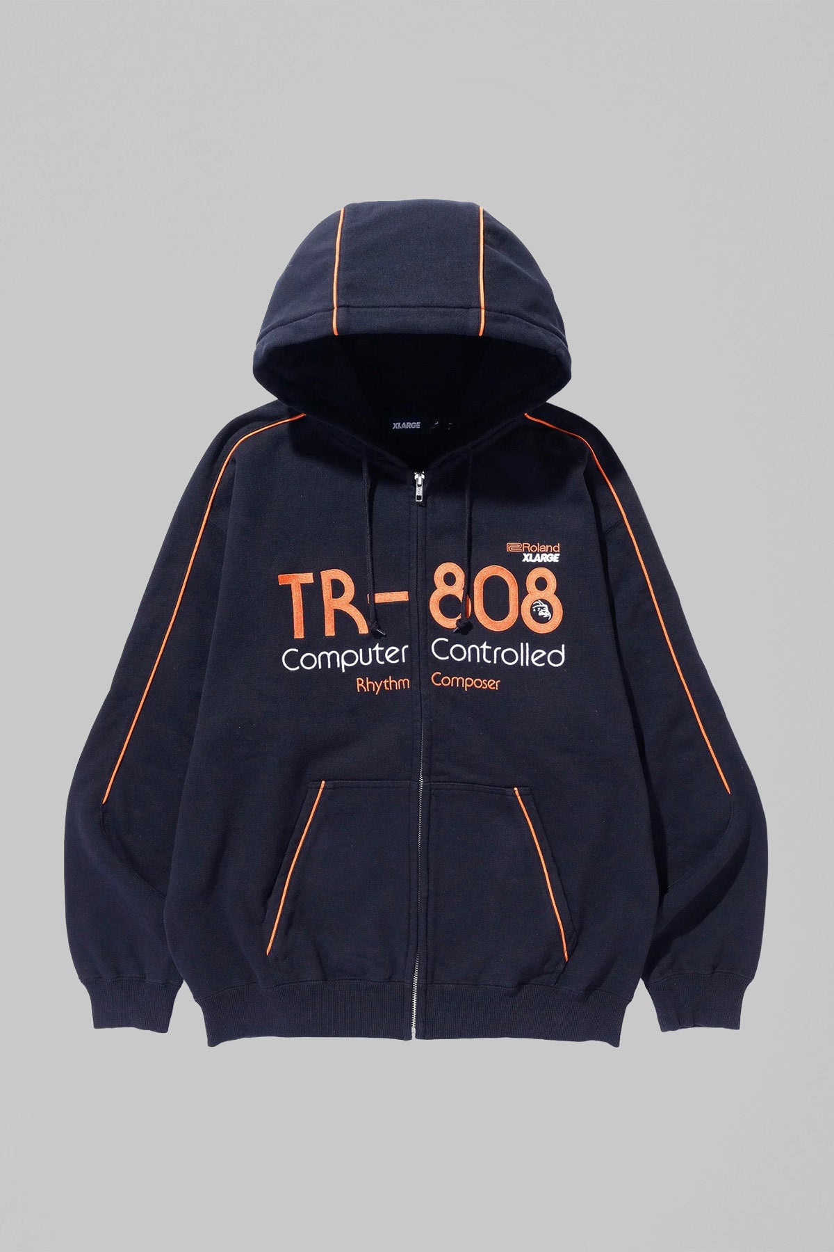 XLARGE x ROLAND PIPING HOODIE - BLACK
