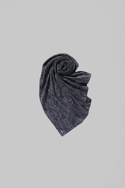 DIGITAL CAMO JACQUARD SCARF - BLACK