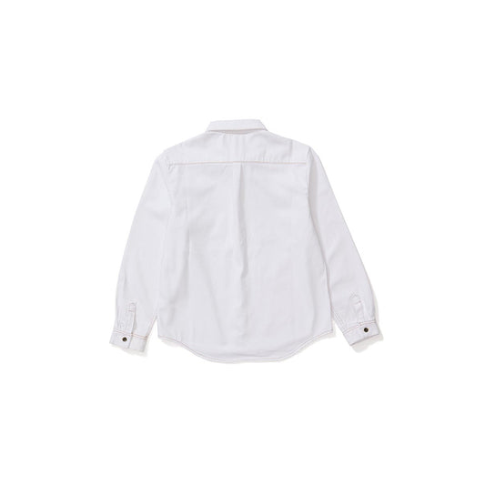 Denim LS Work Shirt - White