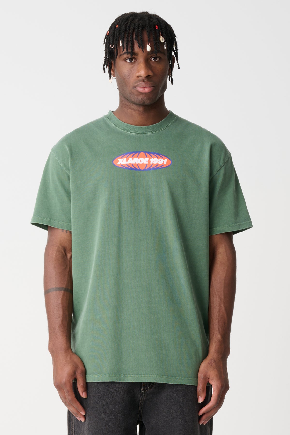 XLARGE WORLD SS TEE - Pigment Green | Xlarge AU