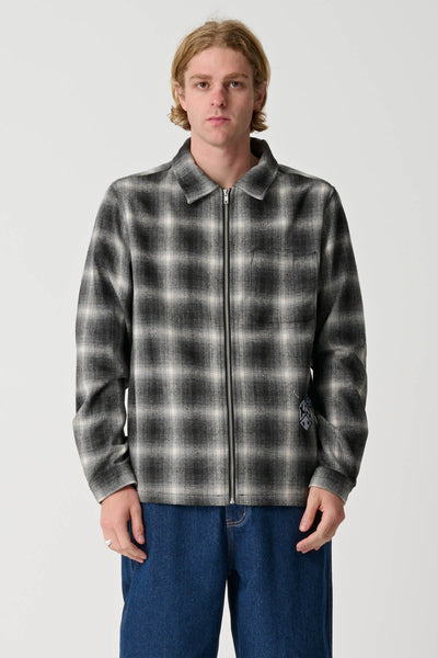 DICE CHECK LS ZIP SHIRT - Black | Xlarge AU – XLarge Brand