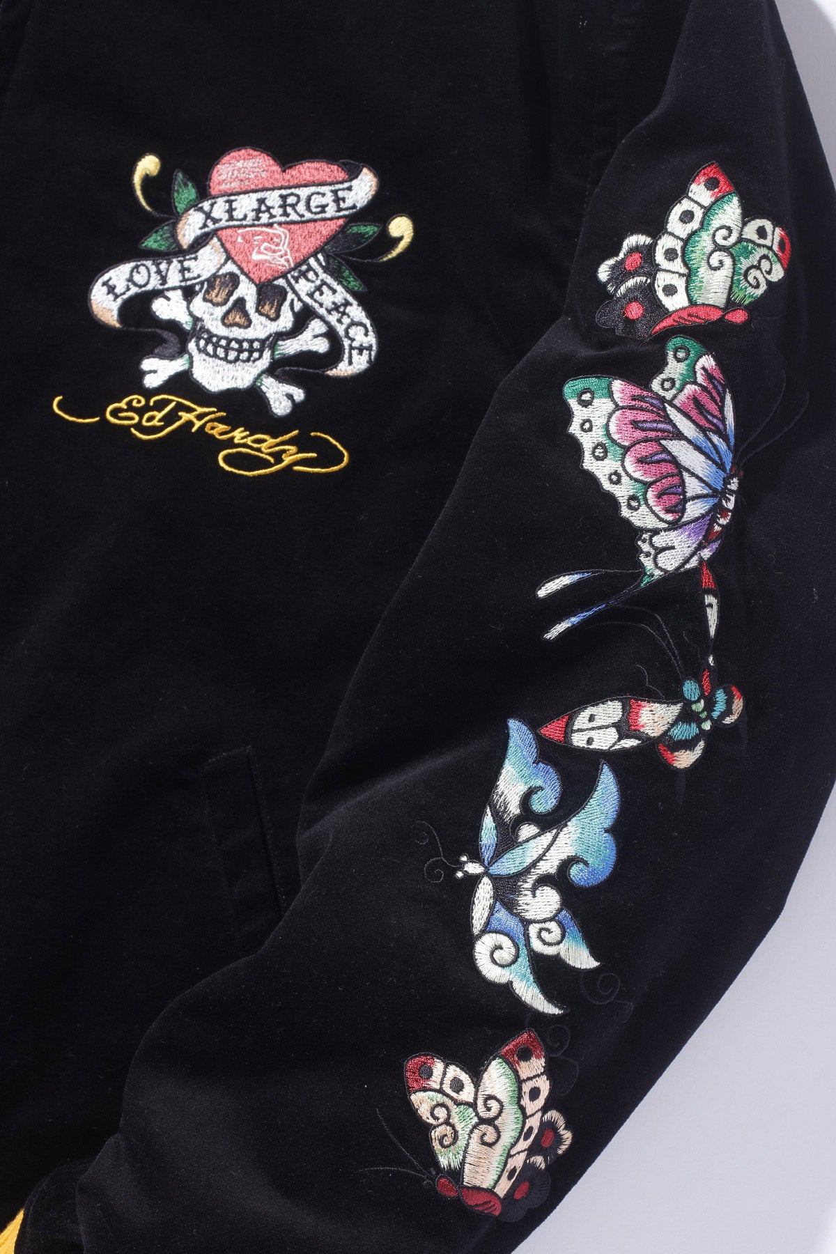 XLARGE x ED HARDY REVERSE JACKET - BLACK