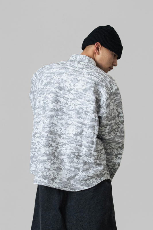 DIGITAL CAMO JACQUARD SHIRT - WHITE - XLarge Brand