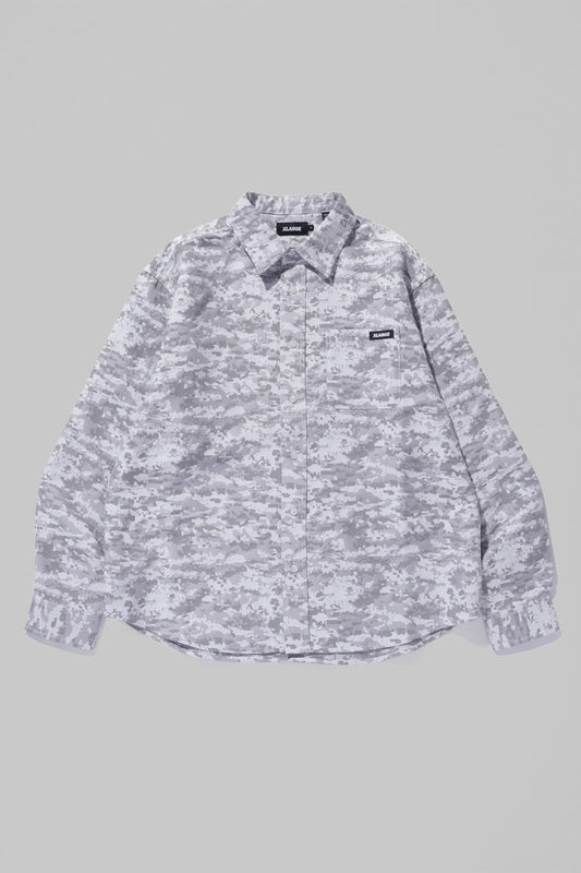DIGITAL CAMO JACQUARD SHIRT - WHITE