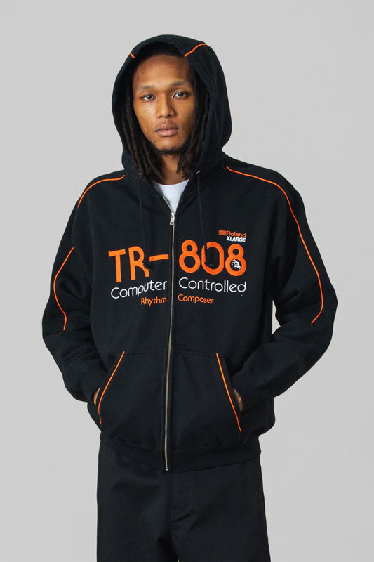 XLARGE x ROLAND PIPING HOODIE - BLACK