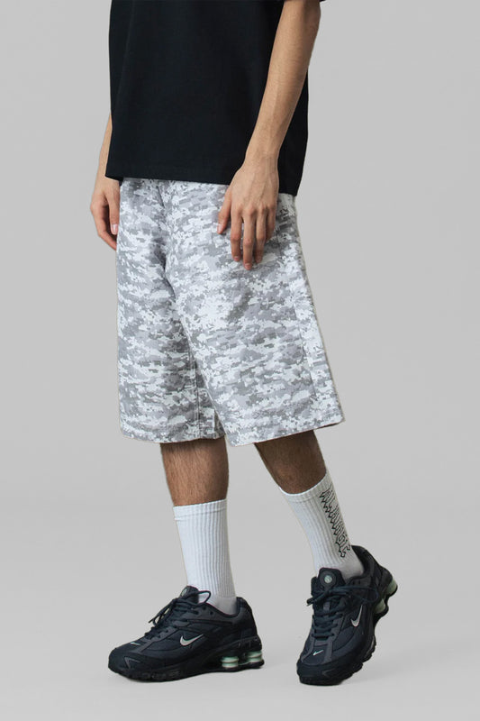 DIGITAL CAMO JACQUARD SHORT - WHITE