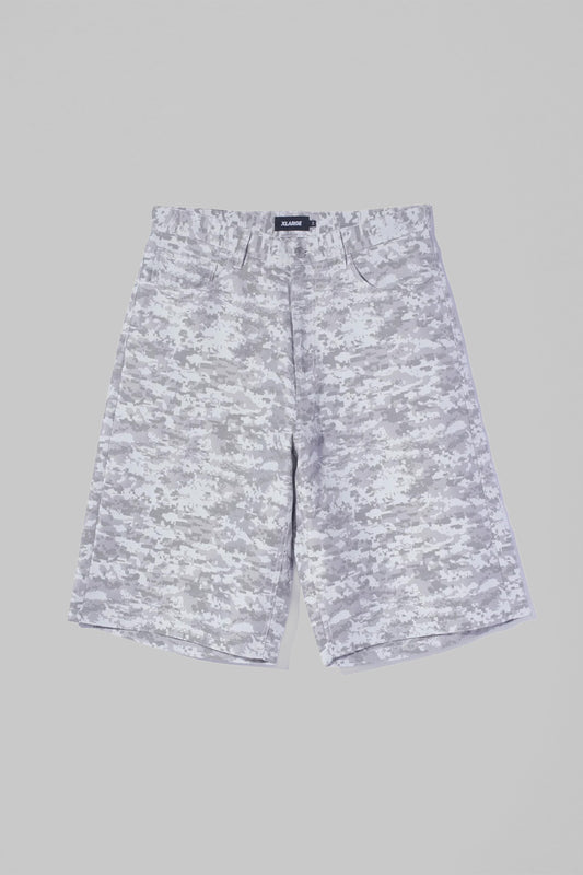 DIGITAL CAMO JACQUARD SHORT - WHITE