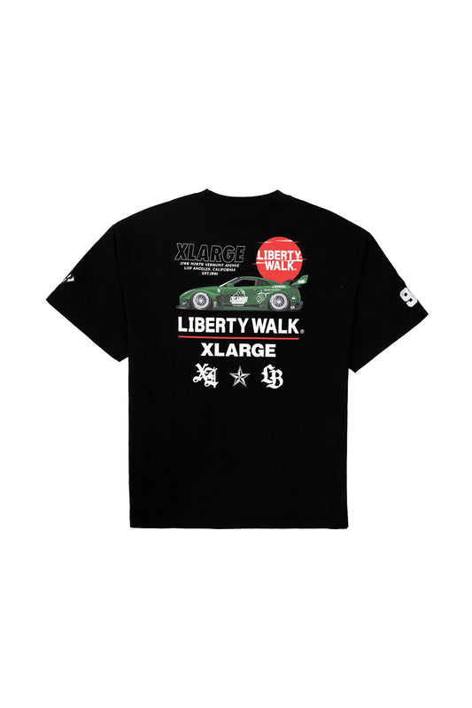 XLARGE x LIBERTY WALK TEE - BLACK