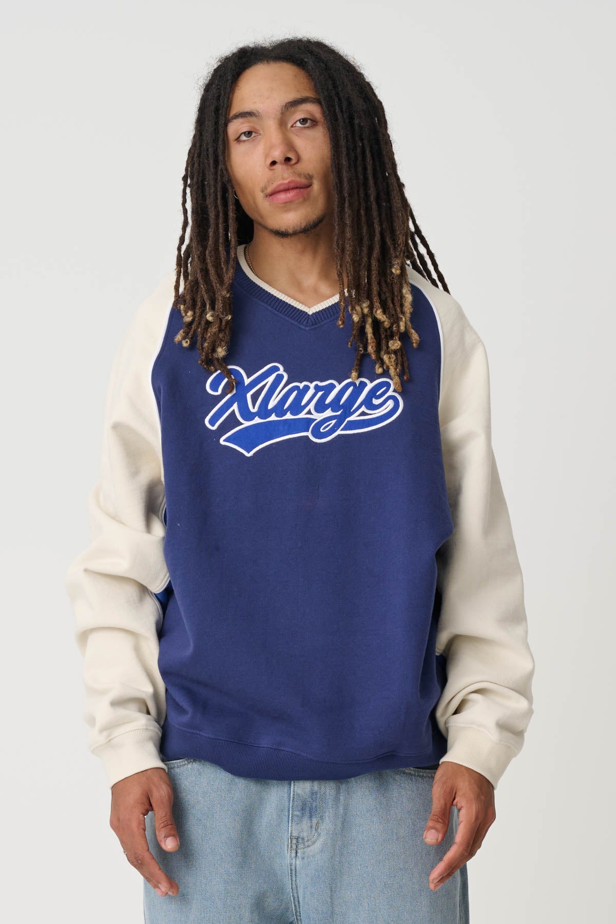 BASEBALL RAGLAN CREW - Navy | Xlarge AU – XLarge Brand