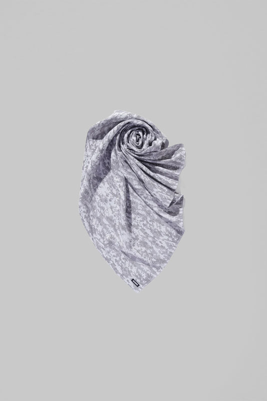 DIGITAL CAMO JACQUARD SCARF - WHITE