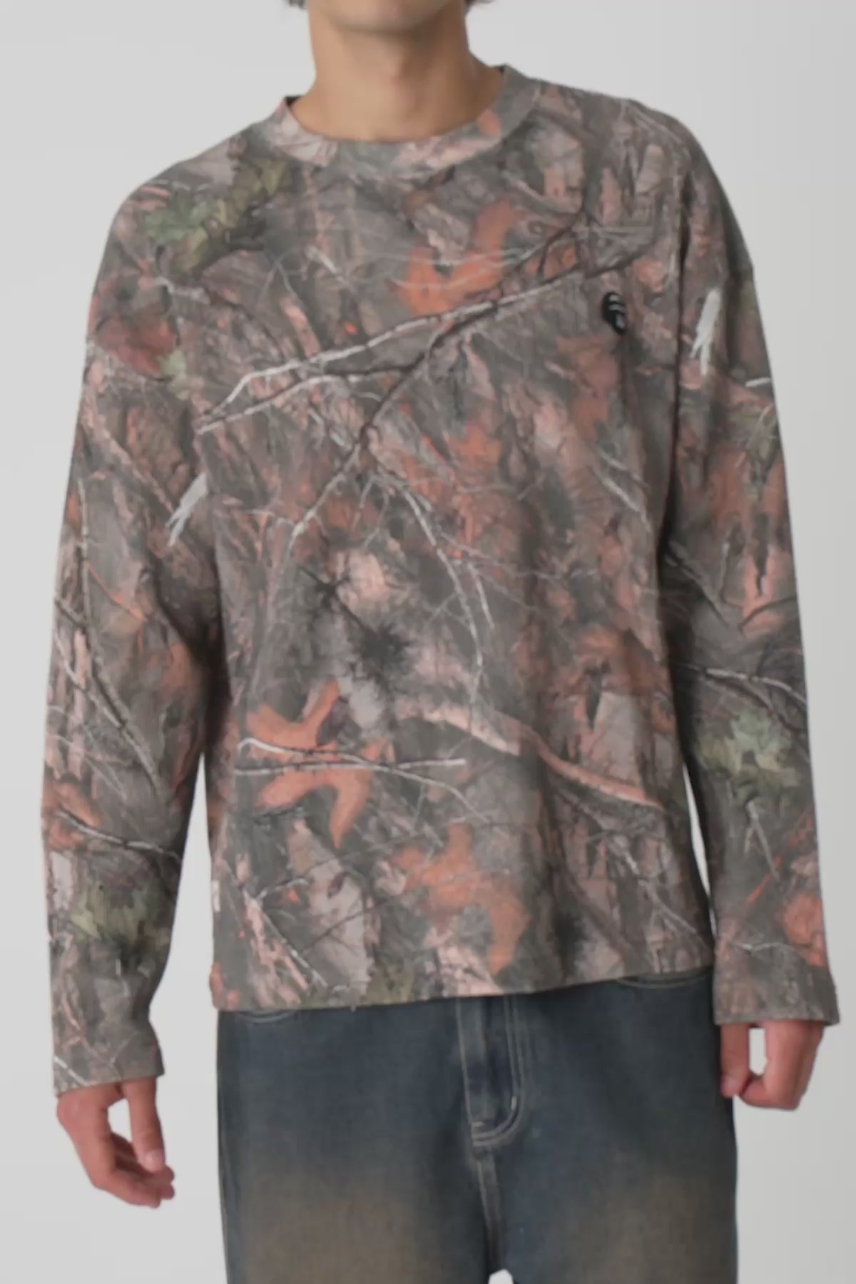 Camo Waffle Knit L/SL Tee - Camo