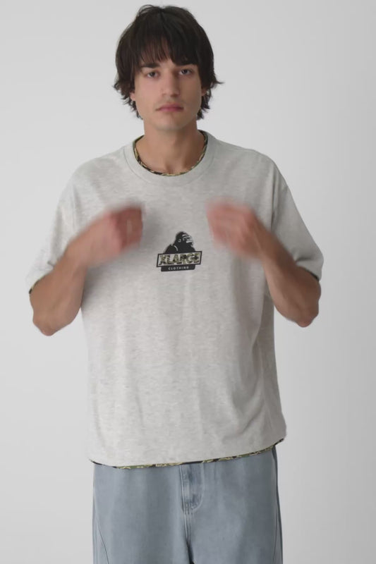 Double Layer Gorilla Fit Tee - Ash Heather