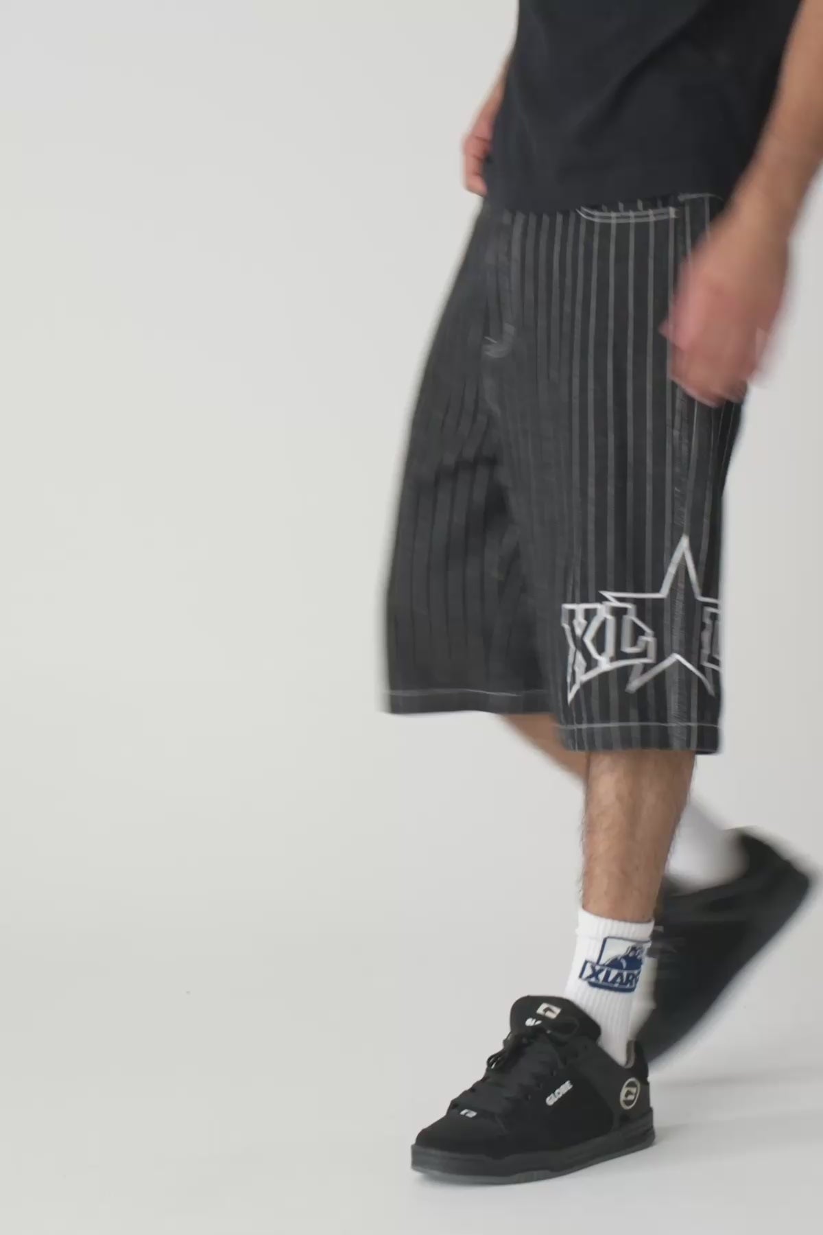 LA Star Baggy Bull Denim Short - Black