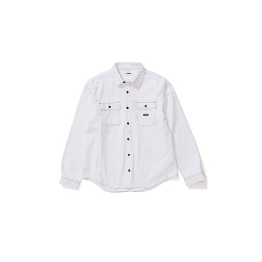 Denim LS Work Shirt - White