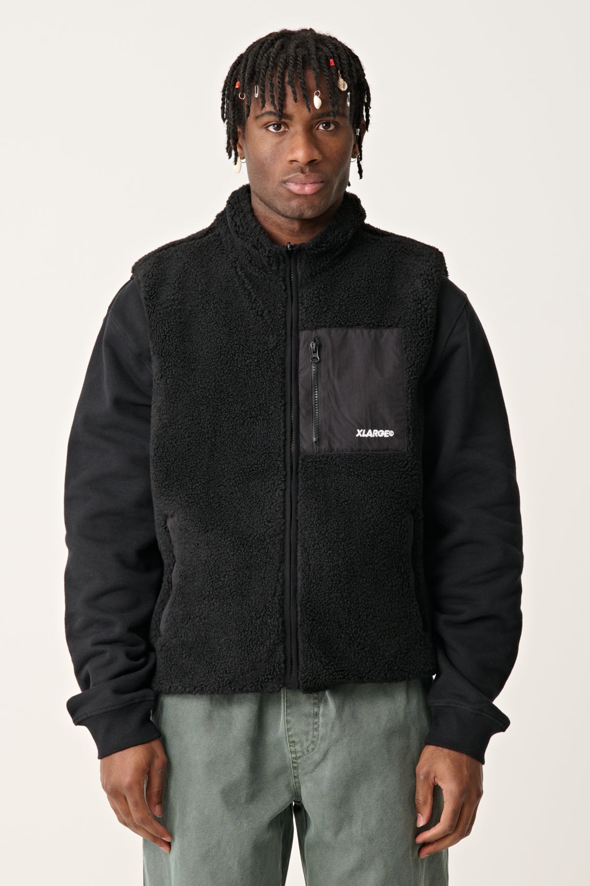 Sherpa on sale black vest